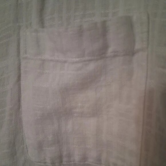 Tasso Elba Island Mens XXL SS Btn up Cotton/Linen White Shirt - Picture 3 of 8